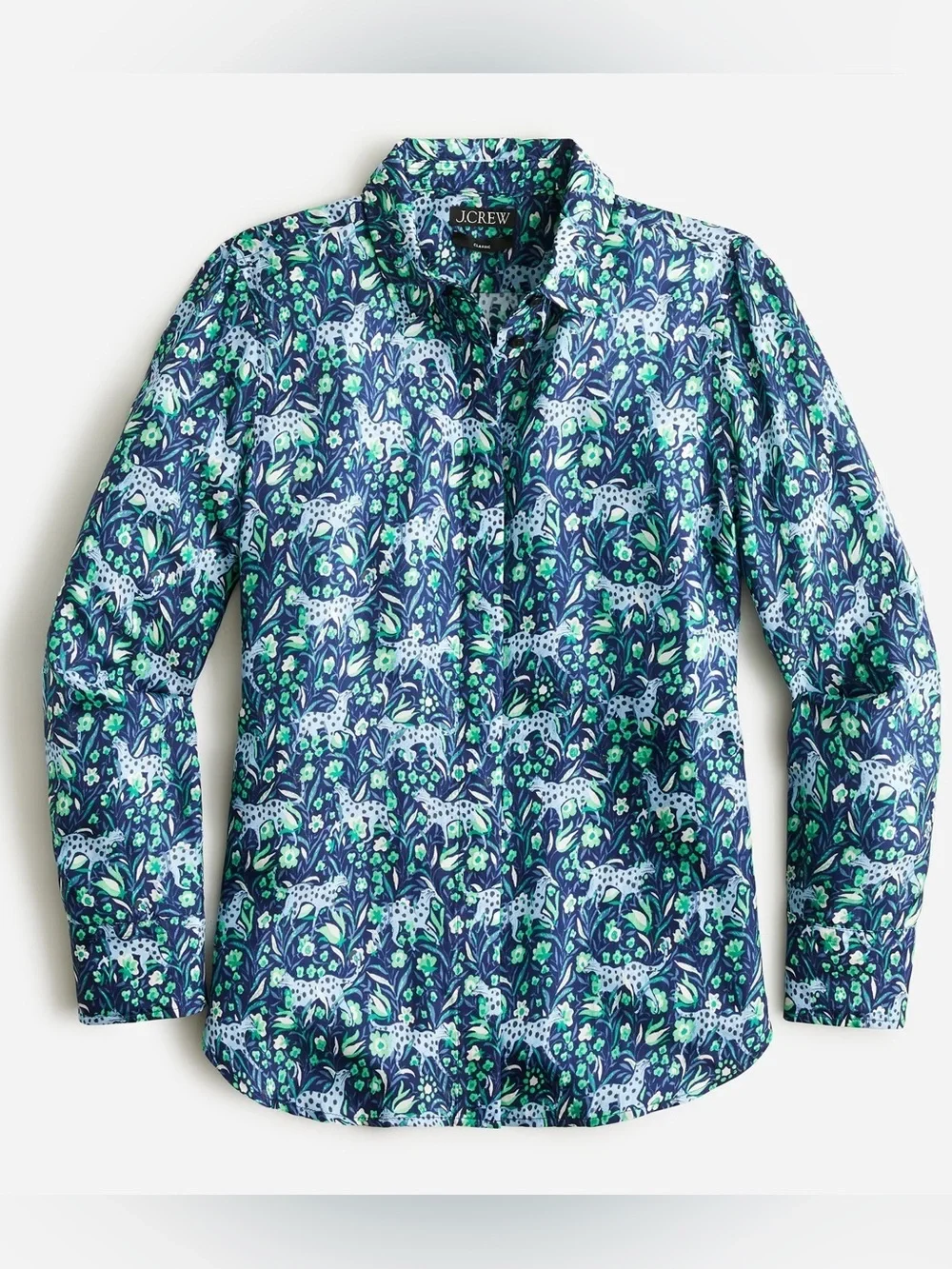 J. Crew Classic-fit shirt in fauna floral, Size 4, Like New!